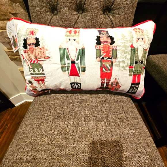 MIREILLE DESIGNS  Decorative Christmas Nutcracker Pillow Set of 2 - Picture 2 of 6